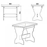 Кухонний стіл IdealMebel КС-2, обідній стіл, стіл в вітальню, кухню., фото 10