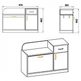 Тумба для взуття IdealMebel ТО-4, тумба в передпокій, тумбочка для взуття, взуттєва тумба, фото 9