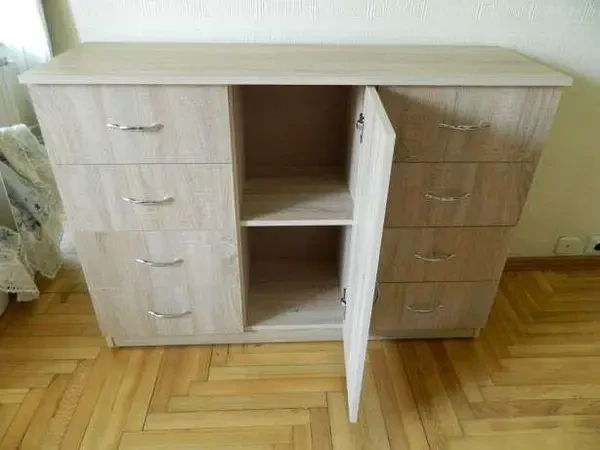 Комод з висувними ящиками IdealMebel Комод-8+1, тумба для зберігання речей, фото 1