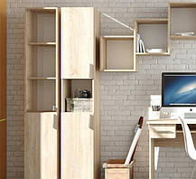 Книжкова шафа IdealMebel КШ-9, шафа для книг, стелаж для книг, шафа для документів і речей, офісна шафа