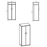 Шафа для одягу і речей IdealMebel Шафа-2, шафа розпашна зі штангою, шафа в спальню, вітальню, передпокій, фото 8