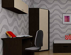 Шафа для одягу і речей IdealMebel Шафа-3У, шафа кутова зі штангою, шафа в спальню, вітальню, передпокій