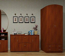 Шафа для одягу і речей IdealMebel Шафа-4, шафа зі штангою і висувними ящиками, шафа в спальню, вітальню