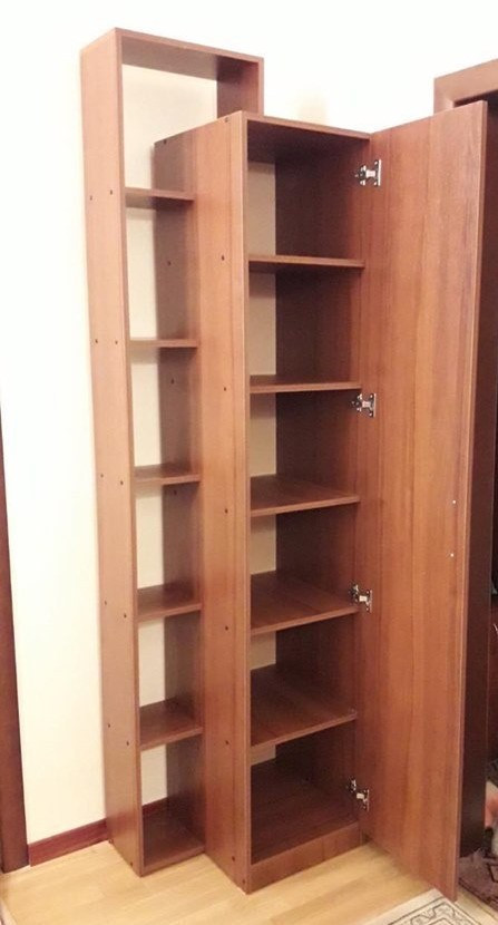 Шафа для речей IdealMebel Шафа-8, шафа розпашна з полицями, шафа в спальню, вітальню, передпокій, книжкова шафа