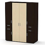 Шафа для одягу і речей IdealMebel Шафа-20, шафа зі штангою і висувними ящиками, шафа в спальню, вітальню, фото 7