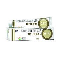 Третиноїн крем для проблемної шкіри Tretiheal 0.1%, 20г. Tretinoin Cream USP. Аналог Retino-A. Термін до 08.2026