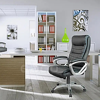 Кресло офисное VIP MADERA для персонала Компьютерное кресло для офиса руководителя дома Черное