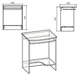 Комп'ютерний стіл IdealMebel СКМ-13, письмовий стіл із полицями, стіл із висувною полицею, фото 10