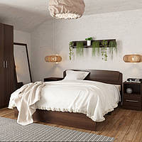 Ліжко IdealMebel "Класика"-160, двоспальне ліжко з узголів'ям (без ящиків)