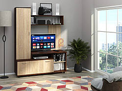 Вітальня IdealMebel "Аляска", стінка у вітальню з полицями і пеналом