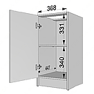 Кухонна тумба 400мм з 2 полицями та МДФ фасадом Тумба підлогова без стільниці для кухні Кухонні модулі, фото 10