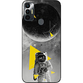Чохол силіконовий для Tecno Spark 7 з картинкою Астронавт