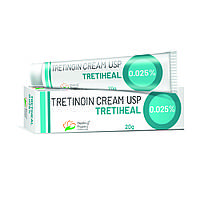 Третиноин крем для проблемной кожи Tretiheal 0.025%, 20г. Tretinoin Cream USP. Аналог Retino-A Срок до 08.2026