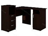 Комп'ютерний стіл IdealMebel Індиго, письмовий стіл з тумбами,кутовий стіл, фото 3