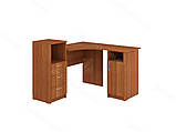 Комп'ютерний стіл IdealMebel Індиго, письмовий стіл з тумбами,кутовий стіл, фото 6