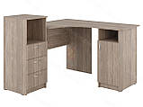 Комп'ютерний стіл IdealMebel Індиго, письмовий стіл з тумбами,кутовий стіл, фото 9
