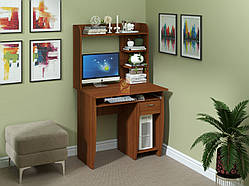 Комп'ютерний стіл з надбудовою IdealMebel Каспер, письмовий стіл з висувною полицею для клавіатури