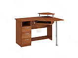 Комп'ютерний стіл IdealMebel Орфей, письмовий стіл з тумбою і висувною полицею для клавіатури, кутовий стіл, фото 6