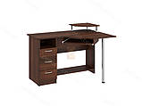 Комп'ютерний стіл IdealMebel Орфей, письмовий стіл з тумбою і висувною полицею для клавіатури, кутовий стіл, фото 7