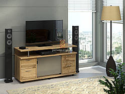 Тумба під телевізор IdealMebel Монтана, тумба-комод під телевізор з нішою, тумба під телевізор у вітальню.