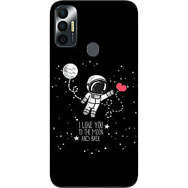 Чохол силіконовий для Tecno Spark 7 з картинкою Любов до місяця