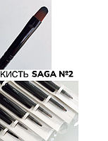 Пензель для гелю Saga Professional 02, овальний, штучний ворс