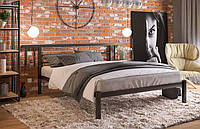 Кровать IdealMebel ASTRA, металлическая кровать с изголовьем, кровать loft