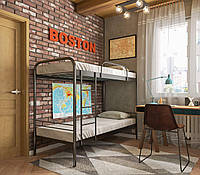 Кровать двухъярусная IdealMebel RELAX DUO-2, двухэтажная кровать, металлическая кровать, кровать loft