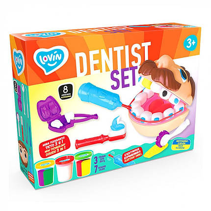 Ігровий набір для ліплення з тестом Lovin Dentist Set Дантист, 41193, фото 1