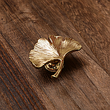 Меблева ручка для шафи, шухляди, комоду,  ретро, декоративна, листя, фото 3