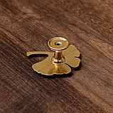 Меблева ручка для шафи, шухляди, комоду,  ретро, декоративна, листя, фото 4