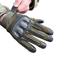 Перчатки тактические "Хищник смарт-тач" кожаные элементы, размер XL