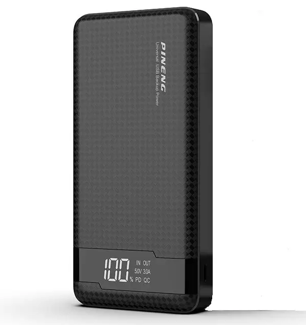 Універсальна мобільна батарея Pineng PN-861 20000 mAh Power Bank Чорний