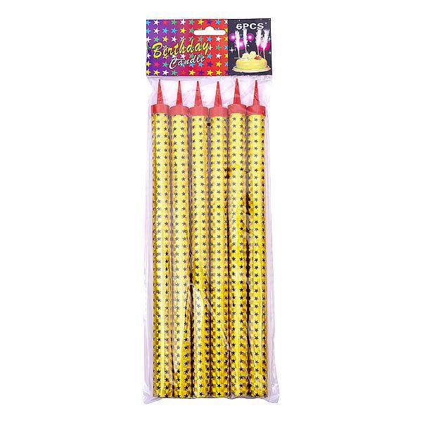 Свічки холодного фонтану для торта 25 см, 6 штук, HF25(93362)