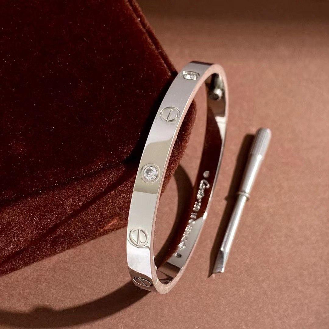 Брендовий Браслет Cartier / Картьє з цирконами