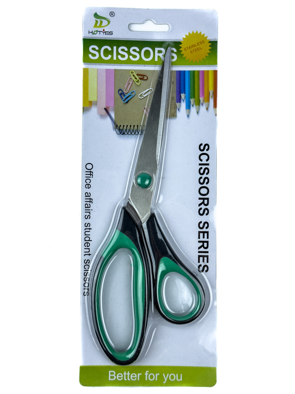 Ножиці Scissors зелені для розкрою рукоділля та аплікації крою та шиття портновські професійні швейні