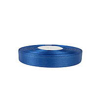 Стрічка атласна для декору та рукоділля синя 1,2 см
