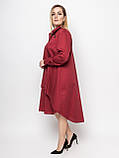 Жіноча сукня-сорочка Троя бордо, фото 7