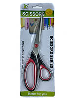 Ножницы Scissors красные для раскроя рукоделия и аппликации кройки шитья портновские профессиональные швейные