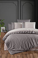 Комплект постельного белья First Choice Deluxe Satin Groovy Quicksilvert хлопок 220-200 см серый