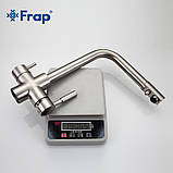 Змішувач для кухні Frap F4352-5 на дві води, сатин, фото 5