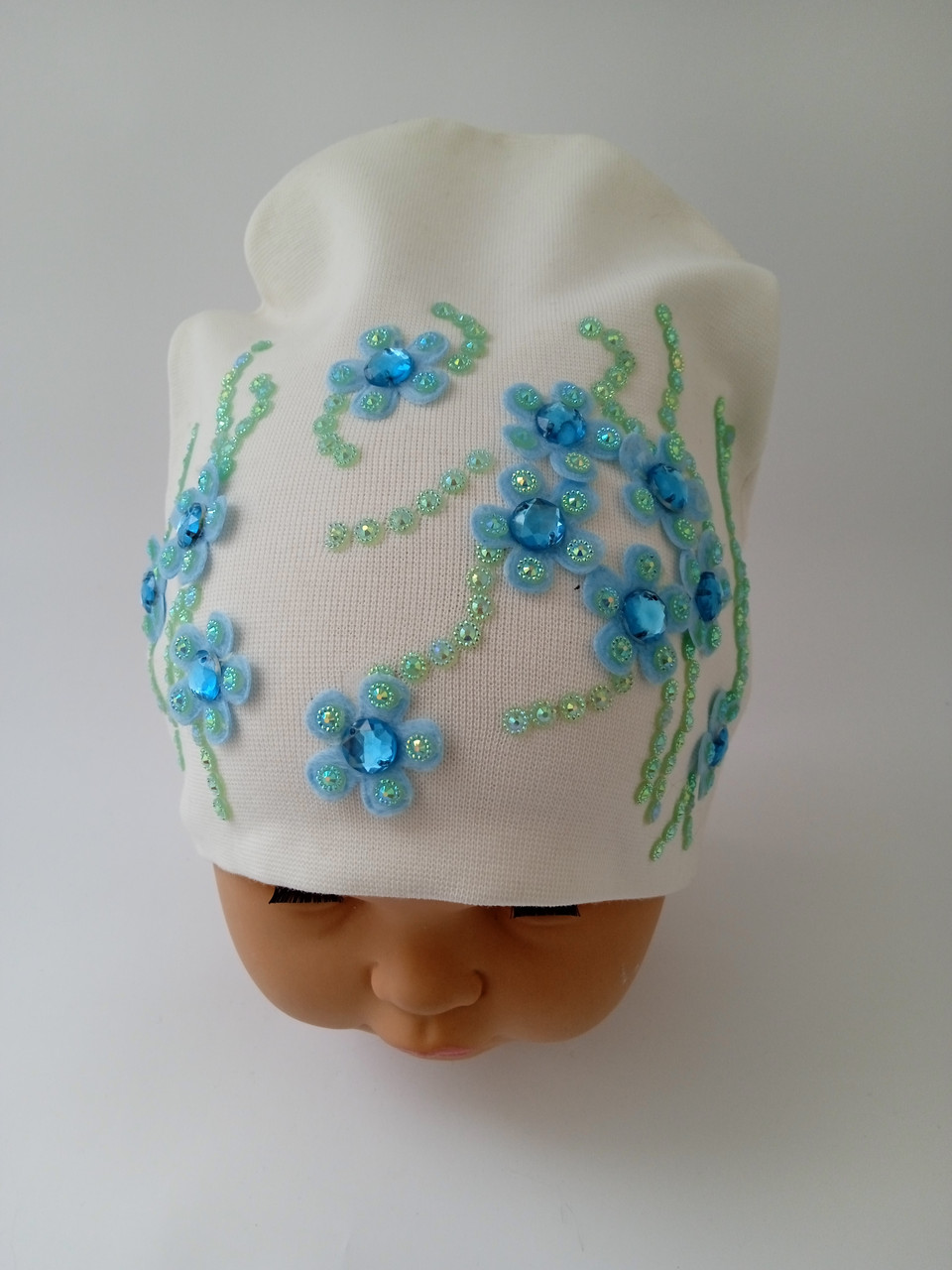 Гарна шапка трикотажна для дівчинки, фото 1