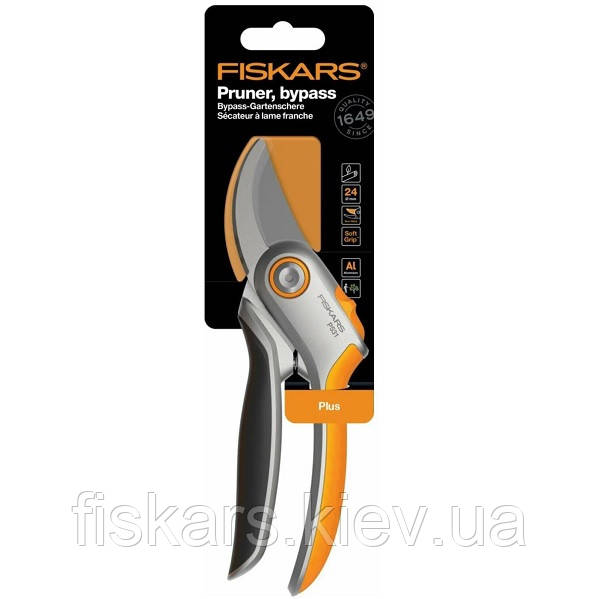 Секатор площинний суцільнометалевий Fiskars Plus P531 (1057168), фото 1