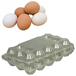 Лотки для яєць пластикові одноразові, пластикова упаковка для курячих яєць