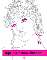 Розмальовка #girls#fashion#dance