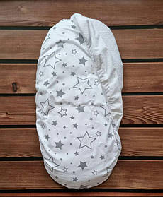 Непромокальний наматрацник у дитячу коляску бавовна універсальний розмір 40х80 см BST Білий 1