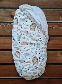 Непромокальний наматрацник у дитячу коляску бавовна універсальний розмір 40х80 см BST Білий+Бежевий