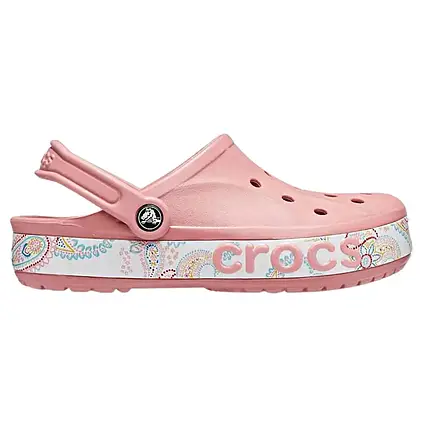 Жіночі сабо Crocs Bayaband з принтом бандана — рожеві крокси Баябенд Blossom, фото 1