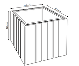 Горщик Масив акації квадратний морозостійкий лофт , buuba, фото 5