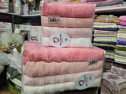 Набор махрових рушників баня 70×140 - 4 шт і лице 50×90 - 4 шт Турція